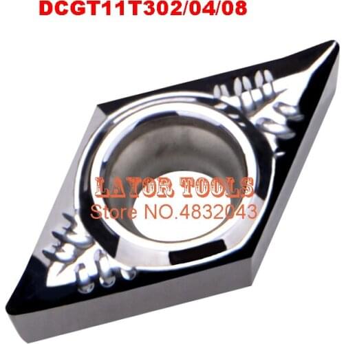 10PCS aluminum carbide insert DCGT11T302/DCGT11T304/DCGT11T308,CNC lathe tool,suitable for aluminum processing,insert SDQCR/SDNC