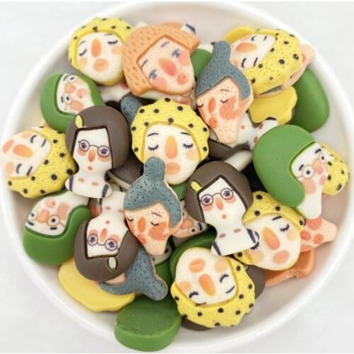 20Pcs Kawaii Mixed Personality portrait Flat back Resin Cabochons Scrapbooking DIY Jewelry Craft Decoration Accessorie E76