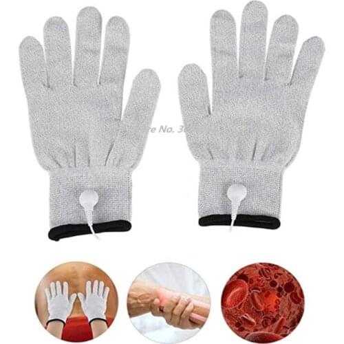 20pcs Silver conductive fiber Massage gloves for TENS/EMS for therapy Hand Massager Anti-static/Anti-skid electrode bio glove
