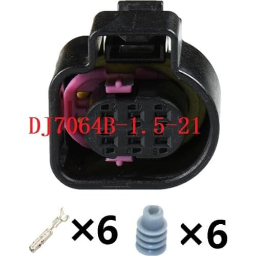 200 Sets 6 Pin 1928404669 Waterproof Plug LSU 4.9 Wide Band Oxygen Sensor Female Connector For Cad DJ7064B-1.5-21
