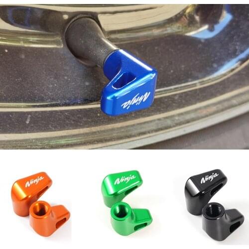 2021 Motorcycle Tire Valve Air Port Stem Cover Cap Plug Aluminum for Kawasaki Ninja 250 300 400 650 1000 Ninja zx6r zx10r zx14r