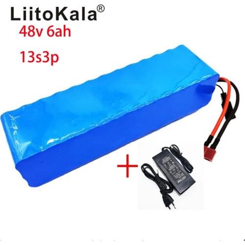 LiitoKala 48V 6ah 13s3p High Power 18650 Battery Electric Vehicle Electric Motorcycle DIY Battery BMS Protection+2A Charger