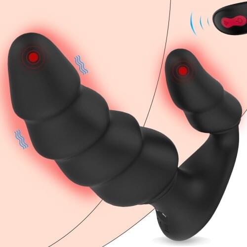 Anal Vibrator Prostate Massage for Men Remote Control Wearable Dildo Vibrator for Women G-spot Stimulation Sex Toys 9 Speeds