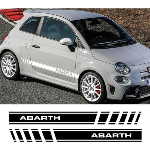 2pcs Car Stickers Auto Long Side Stylish Decals Vinyl Film For FIAT 500