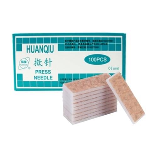 Free Shipping 100pcs/box Disposable Ear Acupuncture Needle Sterile Ear Massage Needle Stick To Ear Size 0.22*1.5mm
