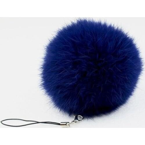 Rabbit Fur Ball Key chains 20pcs/lot 8CM Genuine Rabbit Fur car keychain fur pompom key chain