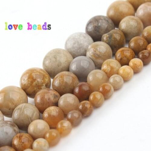 4/6/8/10mm Natural Stone Beads Mum Agates beads for Jewelry Making DIY Charm Bracelet Necklace Accessories Minerals Beads 15
