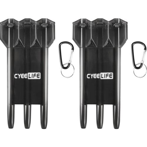 CyeeLife 2PCS Plastic dart carrying case with key buckle Darts carry wallet Holder box 11 Colors