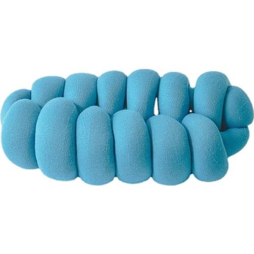 Modern Simple Pure Color Tied Throw Pillows Office Bedroom Living Room Travel Naps Backrest Waist Pillow Neck Stretcher