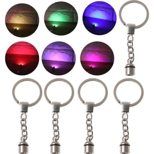 N0HE Crystal Key Chain LED Light Keychain Luminat Keyring Pendant for DIY Resin Epoxy