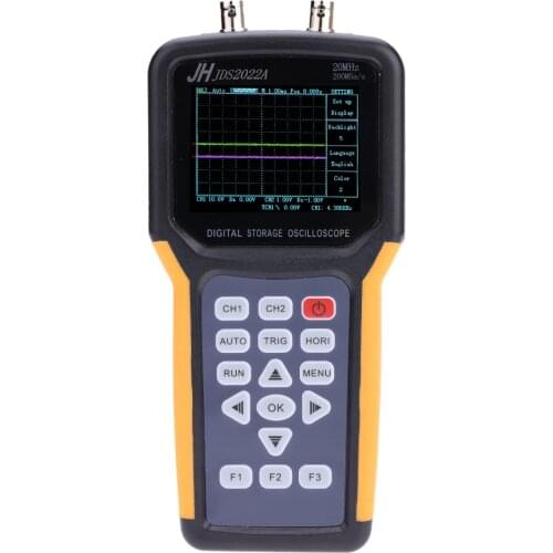 Jinhan JDS2022A Digital Handheld Oscilloscope 2Channels 20MHz Osciloscopio 200MSa/s Sample rate oscilloscope Multimeter CE