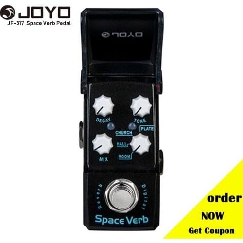 JOYO JF-317 Space Verb Digital Reverb Effect Guitar Pedal Mini Electric Guitarra Pedal with Knob Guard True Bypass
