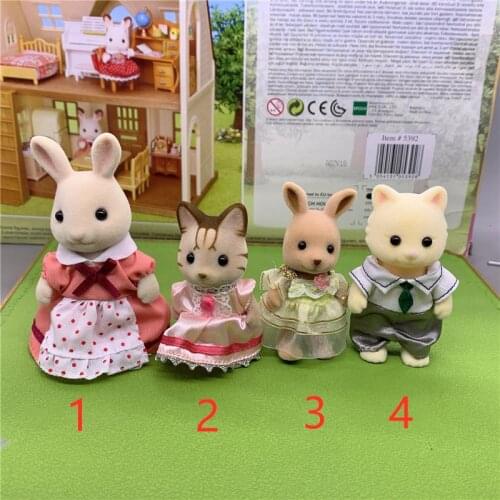 Geniune Sylvanian Doll Families Dollhouse Animal Figures furniture set clothes house food without package