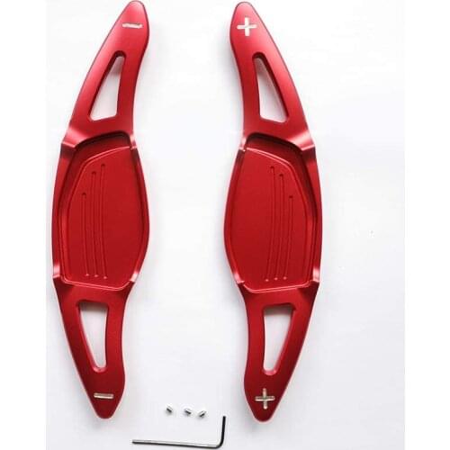 Aluminium Alloy Steering Wheel DSG Paddle Shifter For Audi New R8 RS3 RS4 RS5 TT RS (Red)