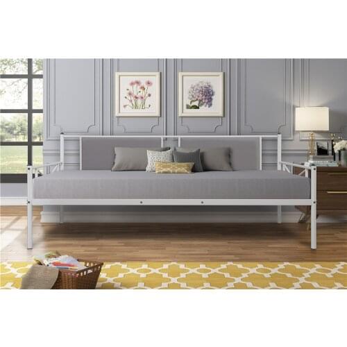 Metal Daybed With Upholstered Sideboard Sofa Bed Frame Home Furniture Fast Shipping US Warehouse
