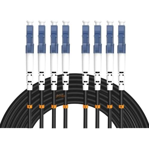 328ft Outdoor Armored 100 Meters LC-LC 4 Core 9/125 OS1 Single-mode Fiber Optic Cable Patch Cord Jumper LC to LC LC/PC-LC/PC