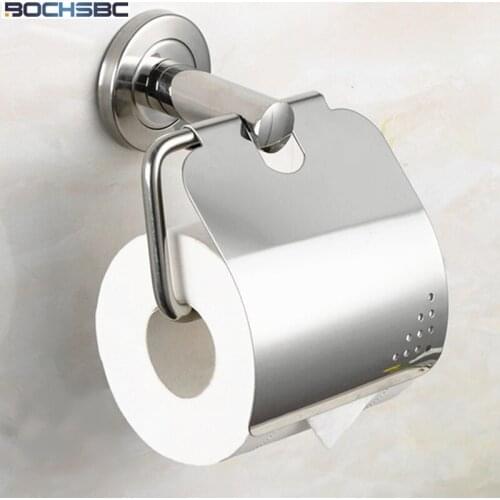 Chrome Polished Stainless Steel Bathroom Toilet Roll Paper Holder European Toilet Paper Holder Wall Mounted Tissue Holder