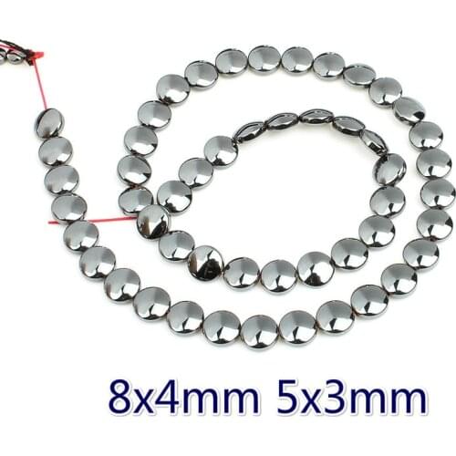 Natural Hematite Magnet Beads Vacuum Plating Round Hematite Beaded DIY Handmade Bracelet Necklace Accessories
