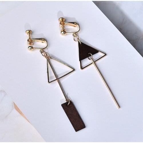 No earhole screw earclip earring material package homemade DIY handmade earring raw accessories adjustable 10PCS