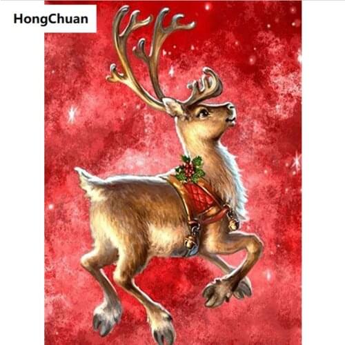 New Year Flamingo 5D DIY Square/Round Diamond Painting Cross Stitch Home Decoration Gift Mosaic Diamond Embroidery