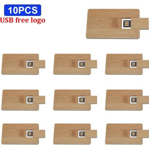 Bulk 10pcs free logo USB wooden Flash Drive 64Gb 32gb pendrive16gb 8Gb 4gb 128Gb Pen drive waterproof usb 2.0 memory stick gift