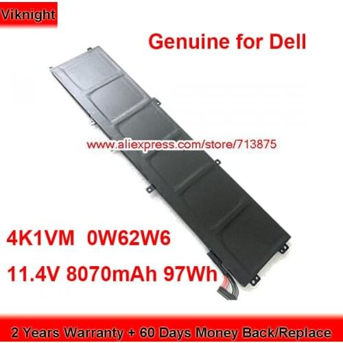 Genuine 4K1VM Battery 0W62W6 for Dell G7 17 7700 11.4V 8070mAh 97Wh