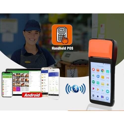 PDA POS Handheld device Pos terminal built in thermal bluetooth printer 58mm wifi Android Rugged PDA Barcode Camera Scaner 1D 2D