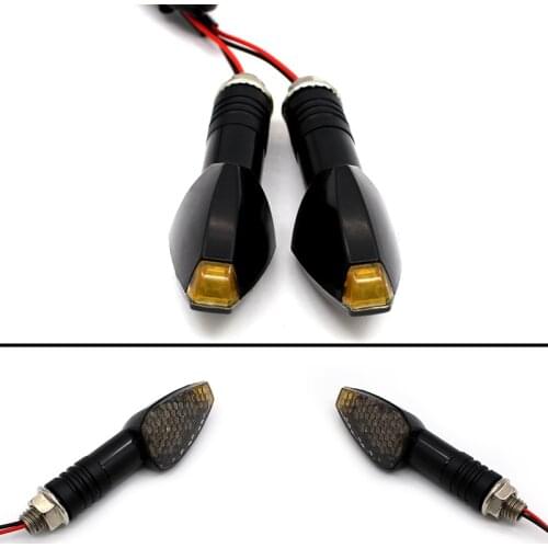 1 Pair Motorcycle Turn Signal Lights Triangle LED Sequential Turn Signals Indicators Universal for Honda Kawasaki Yamaha