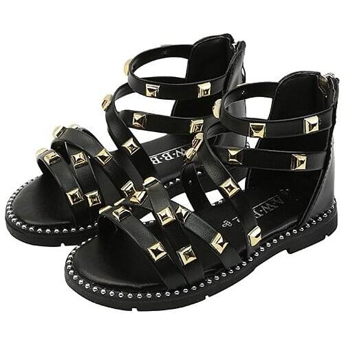 Children Roman Sandals for Girls Rivets High Top Kids Summer Sandals Gladiator Fashion Casual Soft Classic 2021 Summer All Sizes