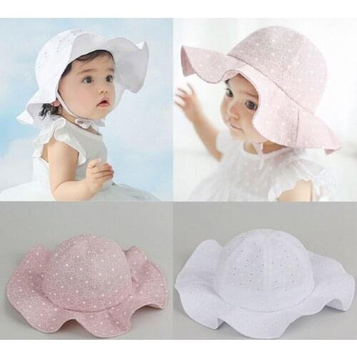 New Toddler Kids Sun Cap Summer Outdoor Baby Girls Boys Lovely Cute Print Breathable Sun Beach Cotton Hat Outfit 1-6Y