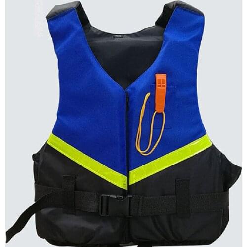 Adult Life Vest Boating Safety Swimming Life Jacket Survival Kit Buoyancy Aid Polyester Floating Foam with Whistle