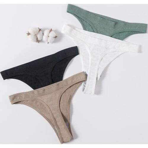 Sexy Panties Thongs Womens Underwear Cotton Briefs Soft Low Waist Underwear Female Shapper Hi-Cut Tanga Shorts Girls Intimates