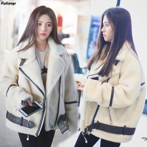 Rulangs New Style Padded Coat Thick Lamb Wool Coat Women Winter Clothes Korean Casual Students Short Padded Coat Cotton Coat