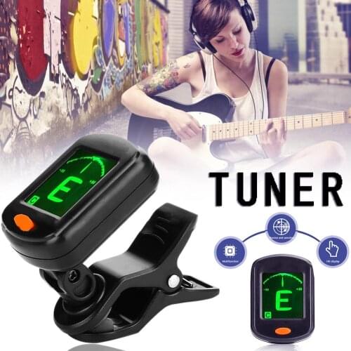 AT-101 Digital Clip Electric Guitar Tuner Clip Rotatable Foldable High Sensitivity Ukulele Guiatr Parts And Accessories