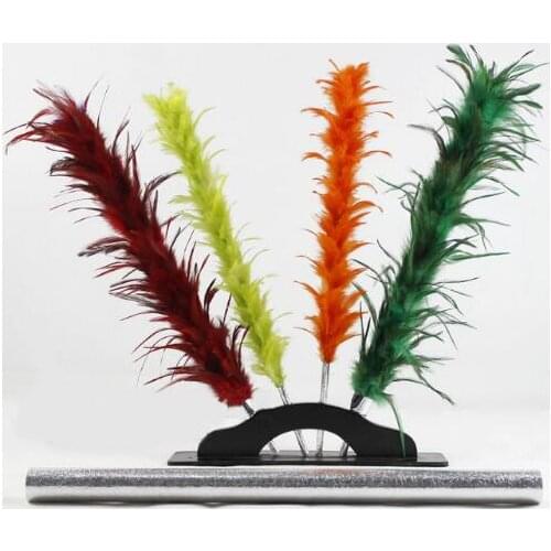 Color Changing feather Duster Wand Appearing Color Change Flower Magic Tricks Magician Stage Illusion Gimmick Props Comedy Magia