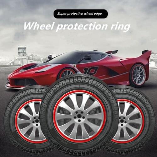Car wheel protection ring car door anti-collision strip modified to stick tire rim repair decorative rubber strip anti-scratch