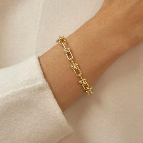 Women Bracelet Hip-hop Punk U-shaped Chain Bracelet for Women Hand Ornaments Chain & Link Bracelets