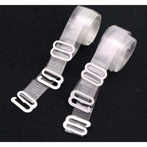 1pair Bra Straps Extenders Transparent Womens Bra Shoulder Straps Baldric Adjustable Intimates Stick on Bra Accessories Pasties