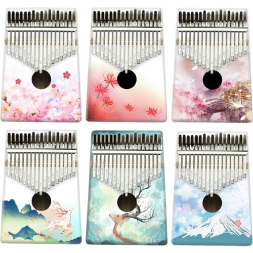 17 Keys Kalimba Thumb Piano High Quality Wood Mbira Body Musical Instruments