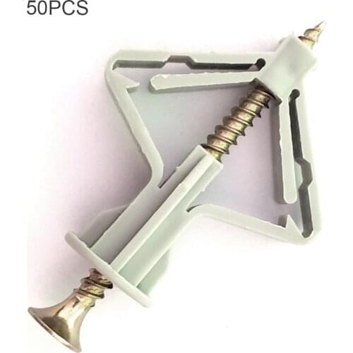 50pcs/set Plasterboard Cavity Wall Fixings M8 x 50mm Heavy Duty Rawl Plugs