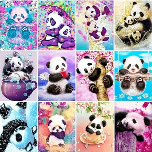 5d Diy Diamond Painting Cartoon Animal Panda Brand New Rhinestone Mosaic Embroidery Mosaic Cross Stitch Artist Home Decoration