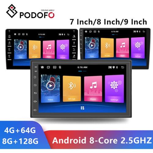 Podofo 2 Din Android Car Radio Autoradio 7'' MP5 Mirror Link For Volkswagen Nissan Hyundai Kia Toyota 2 DIN GPS Wifi Stereo