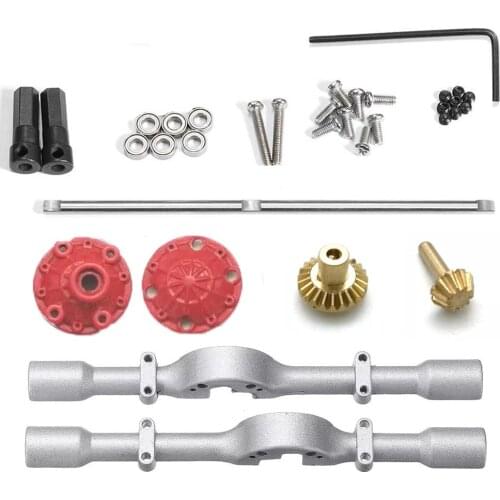 RBR/C WPL 1:10 D12 Wheels Drift Remote Control Car Metal Upgrade Rear Axle Assembly Spare Parts R482A Toys Accessories