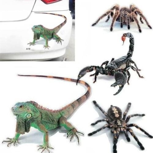 Car-styling 3D Car Sticker Decal Animals Spider Gecko Scorpions for SsangYong Actyon Turismo Rodius Rexton Korando Kyron Musso