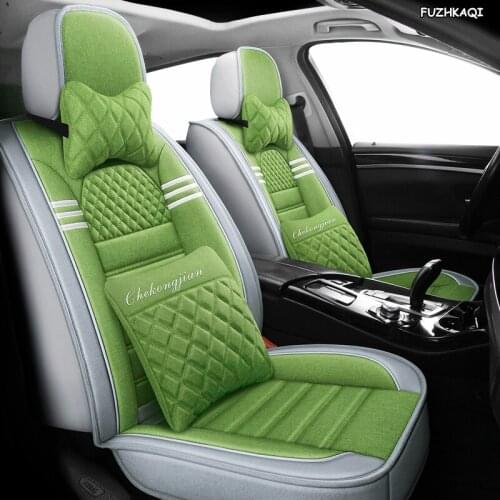 FUZHKAQI flax car seat covers For renault captur duster logan fluence 2013 kadjar megane laguna auto accessories seat covers