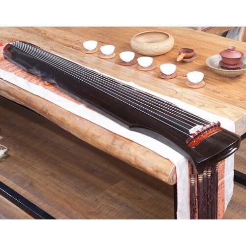 Black chinese guqin fu xi Type Lyre Chinese 7 Strings Ancient Zither Chinese Musical Instruments zither 7 strings chinese Guqin