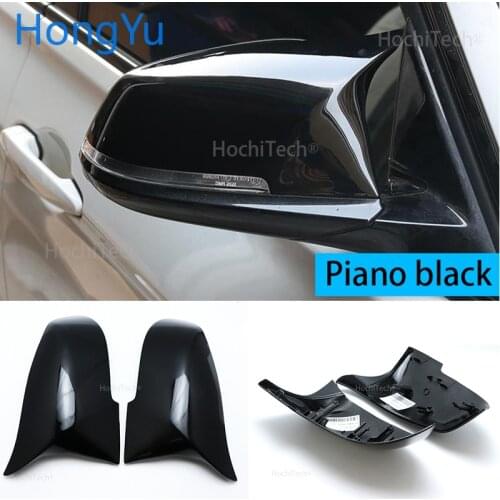 For BMW 3 Series F30 F31 Sedan & Touring 2012-up Replace the original car mirror cover M4 appearance bright black mirror cover