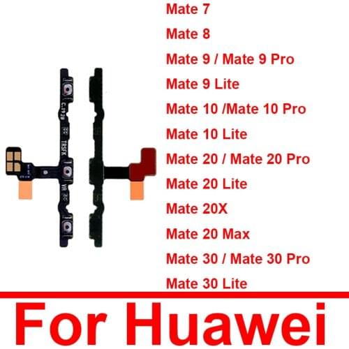 Power & Volume Flex Cable For Huawei Mate 7 8 9 10 20 20X 30 S Lite Pro Max Power &Volume Switch Button Flex Ribbon Cable Repair