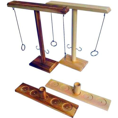 Outdoor Ring Toss Game Throwing Hook and Loop 2 People Wooden Throwing Game Hook And Shooting Ladder Shooting Interactive Game
