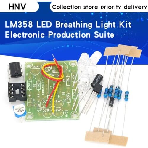 LM358 LED Breathing Light Kit Electronic Production Suite Electronic Kits DIY Parts Breath Light DIY Kit PCB laboratory